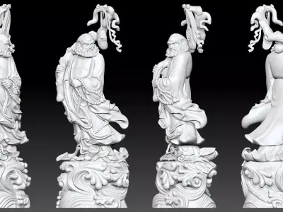 Bodhidharma Crosses the Sea  3D print model