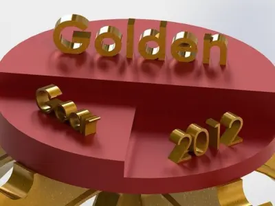 The Golden Gear Trophy 2012 Free 3D model
