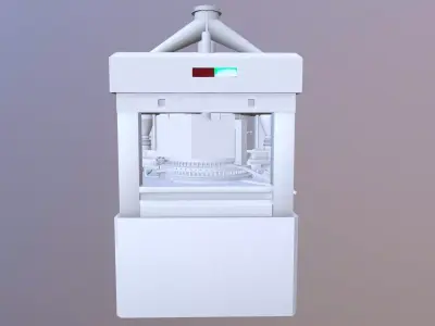 Tablet Coating Machine Low-poly 3D model