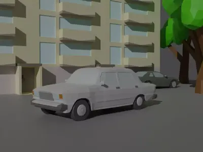 VAZ 2107 LowPoly Low-poly 3D model