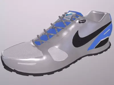 NIKE WAFFLE TRAINER SHOES PBR Low-poly 3D model