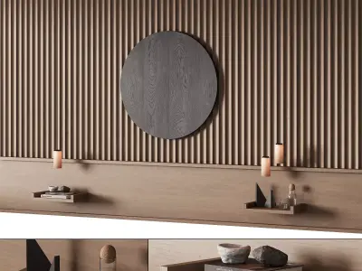 424 wall composition 13 bedroom headboard kit 08 3D model