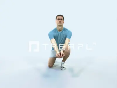 Romance 03F Volleyball Digging Sports Man Low-poly 3D model