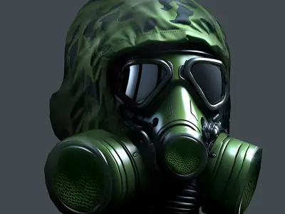 Helmet 3d model military combat Military Low-poly 3D model 2