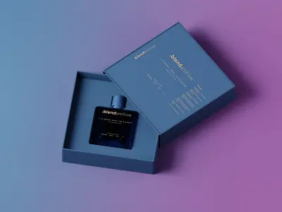 Luxury Perfume with Box 3D Model Low-poly 3D model