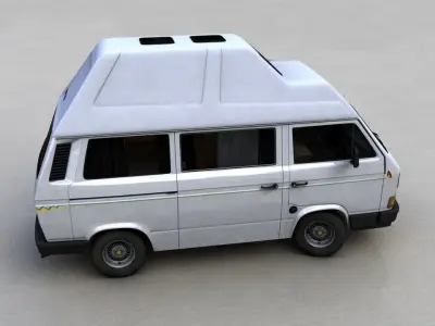 VOLKSWAGEN TRANSPORTER T25 T3 CAMPING WESTFALIA CALIFORNIA 1987 3D model