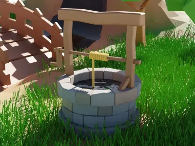 Low poly scene Free low-poly 3D model