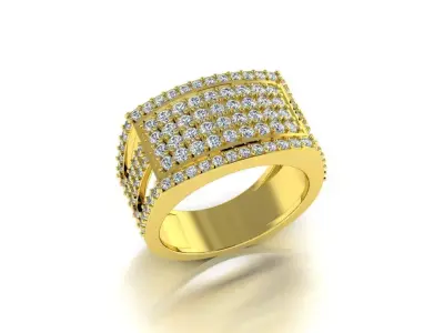 Men Diamond Jewelry Ring 3D print model