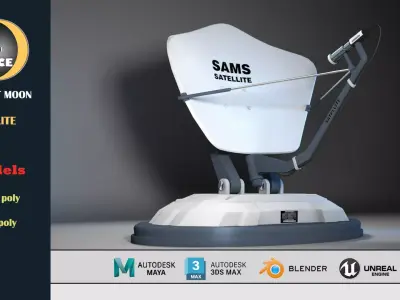 satellite 05 Free low-poly 3D model