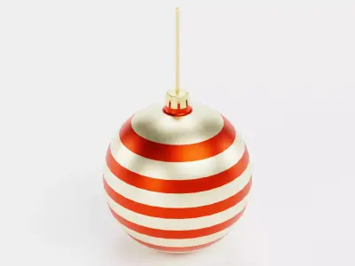 Christmas Ball Ornament V5 Low-poly 3D model