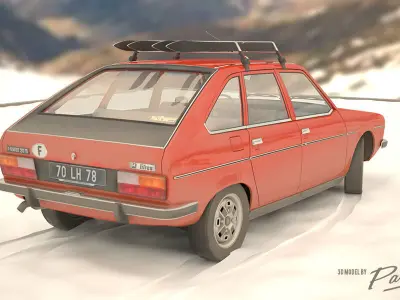 Renault 20 TS - 1978 - 3D model Low-poly 3D model
