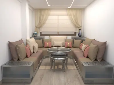 living room morocco  moderne 3D print model