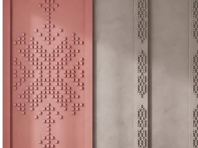68 Mosaic Headboard 3D model