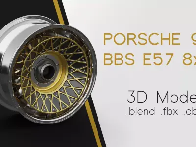 BBS E57 Turbofan 16in Rim Porsche 935 3D Model 3D model