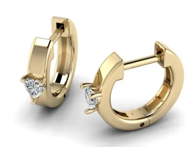 Jewelry Earrings 25mm heart 3D print model