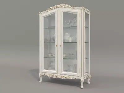 Classic Display Cabinet and Decoration 10 3D model