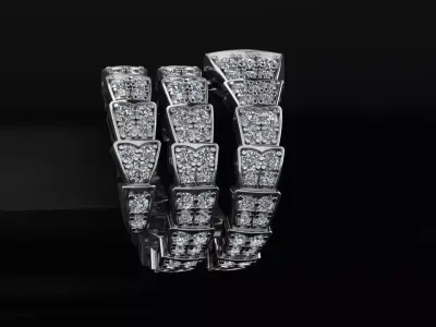 Bvlgari Ring 3D print model 3