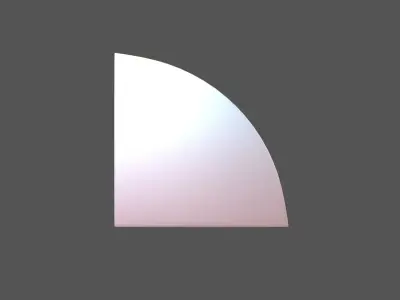 Quarter Circle v1 003 Low-poly 3D model