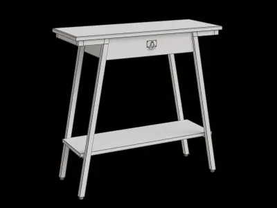 Modern Hall Console Table Low-poly 3D model