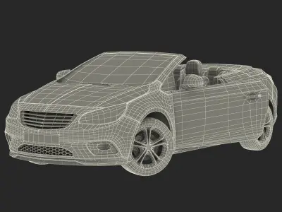 Generic Cabriolet Rigged 3D model