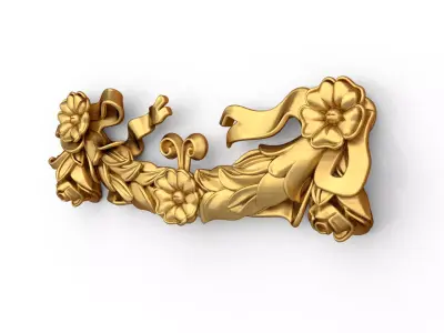 classic decorative swag onlay cnc 3d printing stl 02 3D print model