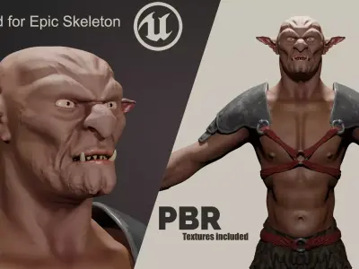 Hobgoblin - Rigged for Unreal Engine Low-poly 3D model
