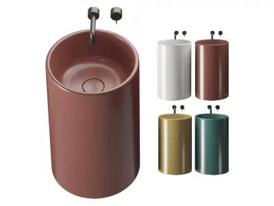 Itaca round freestanding washbasin 3D model