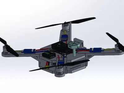 Unmanned aerial vehicle 3D print model