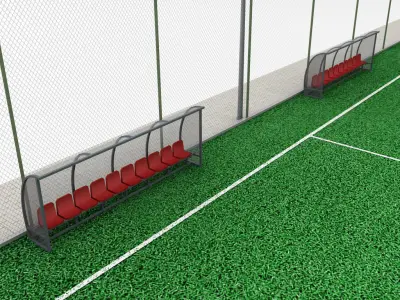 Football soccer stadium field 3D model