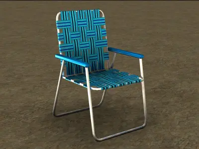 LAWN CHAIR Low-poly 3D model