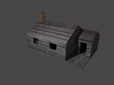 Forest Cabin Low Poly Free low-poly 3D model