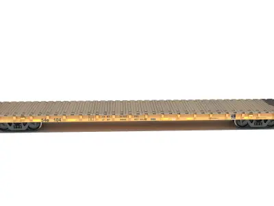 Bulkhead Flat Rail Car 3D model