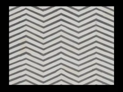 Black Zigzag Side Table Low-poly 3D model