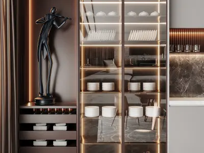 Modern Kitchen Design in 3DsMax 3D model