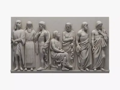 Bas Relief df4 Low-poly 3D model