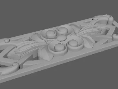 Central decor ornament for furniture 3D model 573