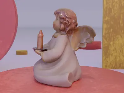 Angel poor art 01 Low-poly 3D model