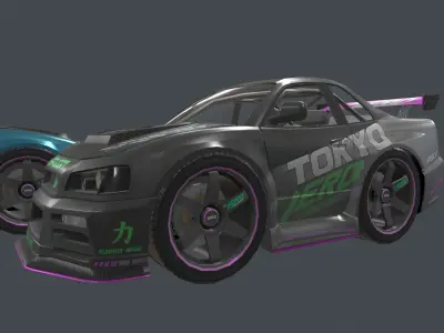 tokyo car  Low-poly 3D model