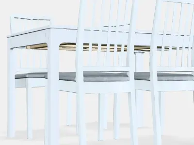 EKEDALEN - EKEDALEN Table and 4 chairs 2 3D model