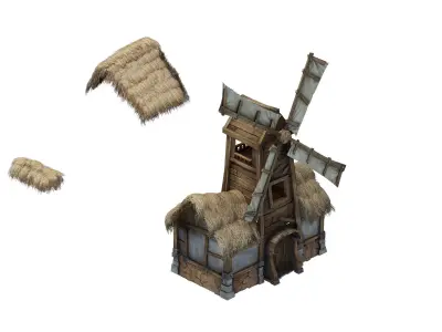Game Pastoral Farm - Windmill Room 01 3D model