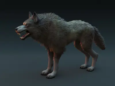 Wolf Rigged 3D model