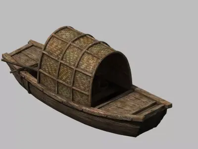 Game Traffic - small fishing boat 3D model