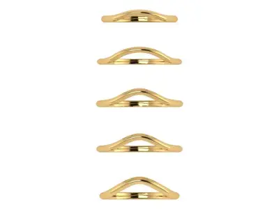 wide wave curved matching band round collection  3D print model