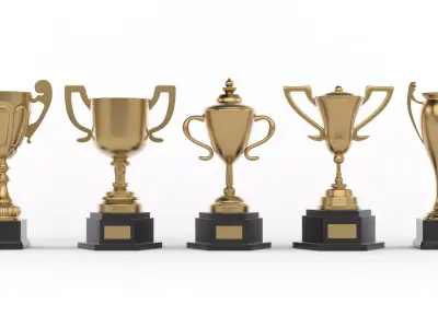 Trophy Cup Collection 3D model 12