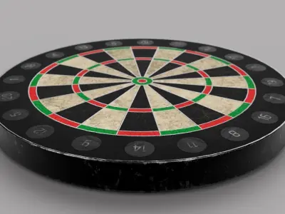 Dartboard - Game Ready Free low-poly 3D model