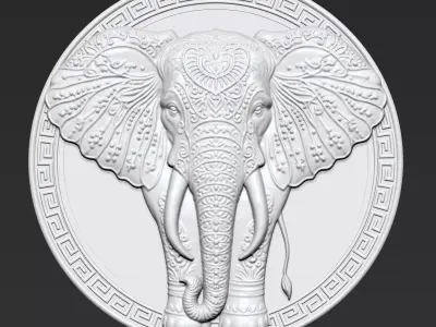 Elephant Pendant A12 3D print model