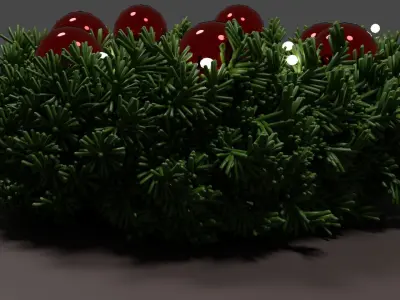 Christmas wreath 3D model 3D model