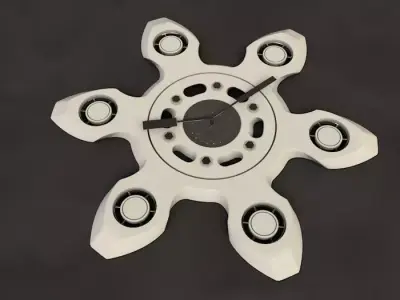 Sci Fi Wall Clock Free 3D model