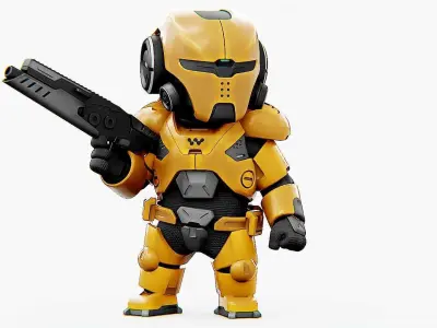 TOON TROOPER  ELIOT Rigged for Unreal Engine - Unity - MIXAMO  3D model