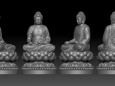 Amitabha Buddha  3D print model